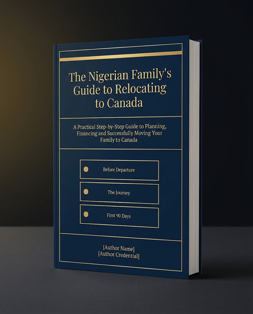The Nigerian Family's Guide to Relocating to Canada — book mockup
